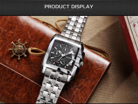 Reloj De Pulsera De Lujo Para Hombres MEGIR De Acero Inoxidable Cuarzo Emprendedor Con Dial Grande Luminoso Cronógrafo Resistente Al Agua Estilo Business - details 11