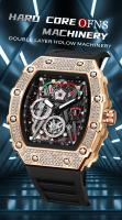 Reloj De Cuarzo Para Hombre OFNS 7105 Creativo Hueco Con Luz Nocturna Y Calendario Resistente Al Choque Y Agua Bandeja De Silicona Estilo Casual - details 0