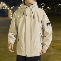 Chaqueta Impermeable Para Hombres Capucha Zip up Suave Para Exteriores Verde Azul Negro Ligera Para Primavera Y Otoño Ropa De Camping Y Senderismo - details 7