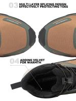 Zapatos De Senderismo Para Hombre Baasploa Mocasines De Otoño Invierno Con Forro De Peluche Cómodo Y Cálido Suela Antideslizante Impermeable TPU Rendija Elástica Encima Del Tobillo Material Principal Sintético - details 7