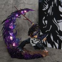 Figura De Anime Demon Slayergk 23cm Luz Destacada Tsugikuni Yoriichi Y Kokushibo Batalla Furiosa Estatua Decorativa Para Escritorio Regalo Para Fans - details 30