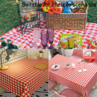 Mantel Desechable Engrosado a Cuadros Rojos Impermeable Y Antigrasa Para Fiestas Bodas Hogar Y Picnics Al Aire Libre Decoración - details 1