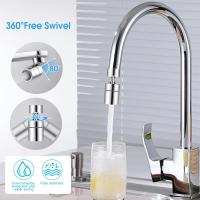 Doble función 360 ° de rotación giratoria Grifo rociador Ahorro de agua con flujo de burbuja suave y Fuerte rociador para fregadero de La Cocina Baño - details 3
