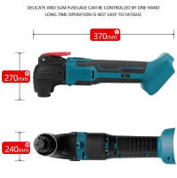 Herramienta Multifuncional Eléctrica Sin Alambre Con Sierra Y Trimmer Para Madera Y Jardín Compatible Con Batería Makita - details 4