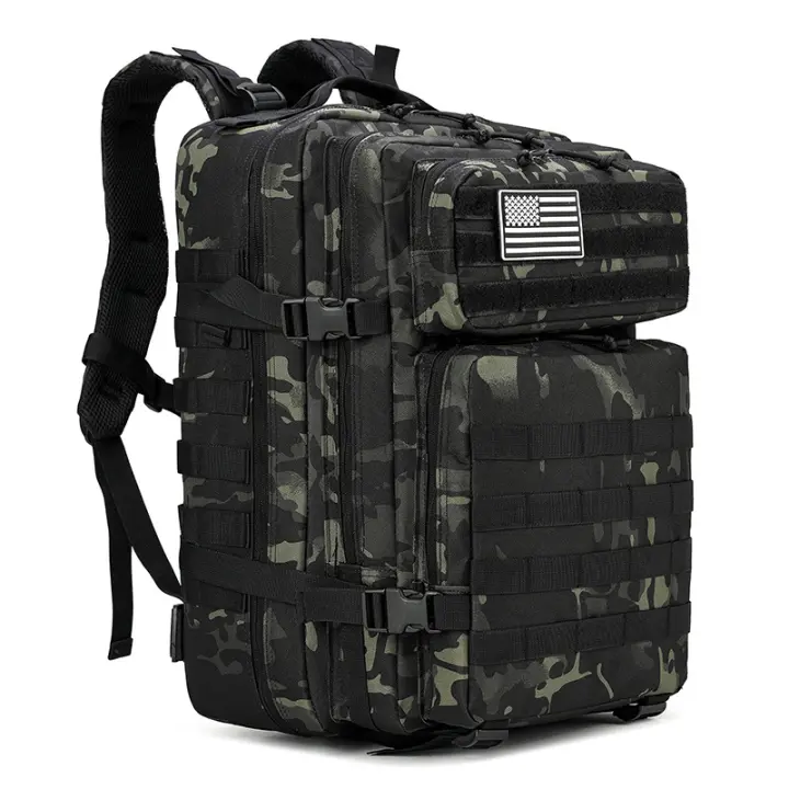 Mochila Militar 45L Impermeable Táctica Mochilas Molle Gran Paquete de Asalto para Senderismo al Aire Libre, Camping, etc - 1