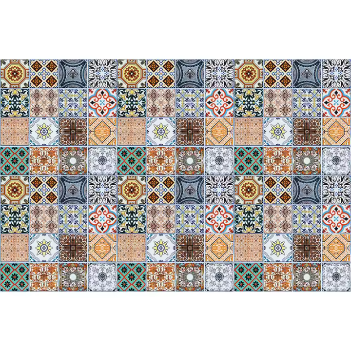 Alfombra vinílica baldosas colores Antideslizante - 1