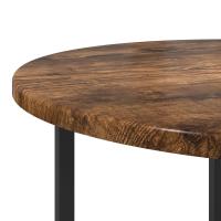 Mesa Lateral vidaXL 2 pcs Madera de Roble Ahumada, Madera Ingenierizada y Metal - details 5