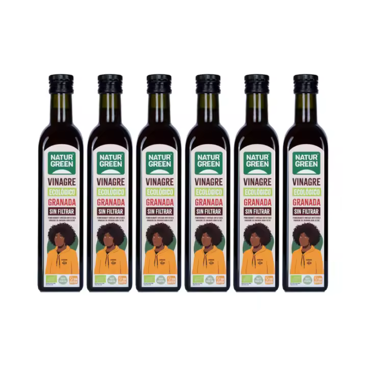 Pack 6x NaturGreen Vinagre de Granada Sin Filtrar Bio 500 ml - 1
