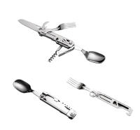 Cuchutlería Plegable Para Camping Multifuncional Portátil Incluye Cuchillo Cucharita Cuchara Abrebotellas Y Abrecajas Equipamiento Para Picnic - details 5
