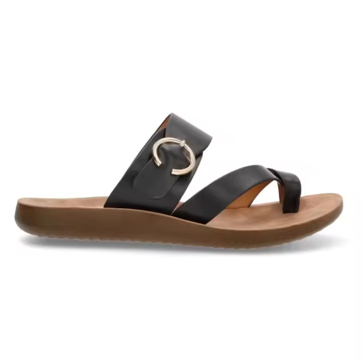 Etika sandalia destalonada para mujer 10128 color negro - 1