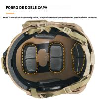 Casco Táctico De Dos Capas Alta Corte Con Tapa De Ajuste Rápido Y Knob Velcro Para Ciclismo Y Protección Esportiva Equipamiento Unisex Tamaño 52-62cm - details 8