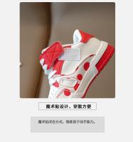 Zapatos Casuales Para Niños Y Niñas En PU Cuero Rojos Con Patrón De Puntos Cómodos Y Transpirables Zapatos De Camina Para Estudiantes Tallas Menores Verificación De Talla Sugerida - details 3