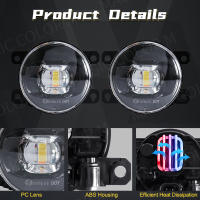 Lámpara De Niebla LED Para Coche Citroen Ford Honda Suzuki Isuzu Mitsubishi Renault 8000LM 30W Blanca Amarilla 12V Impermeable - details 1