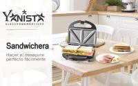 Sandwicheras Electrica 650W, Parrilla Antiadherente para Hornear Sandwich, Plancha para Calentar Pan de Molde, Pequeño Aparato Electrico para Cocina, Electrodomestico para Hogar y Hosteleria, Cable de 70cm - details 0