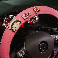 Funda De Volante De Coche Con Diseño De Dibujos Animados Antideslizante Transpirable Absorbedor De Sudor Guantes De Manija Para Coche Universal Tamaño 38cm - details 4