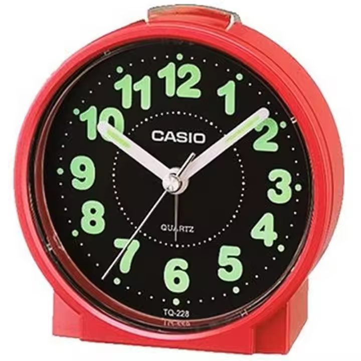 Casio Tq-228-4df  Despertador Analogico Para Unisex Color Rojo - 1