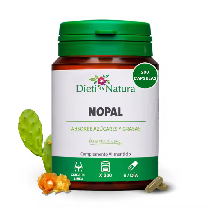Dieti Natura Nopal 200 Cápsulas – Extracto de Opuntia Ficus- Complemento Alimenticio a Base de Planta Natural - 1