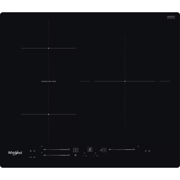 Placa de Inducción 59cm 3 Zonas WHIRLPOOL WB S5560 NE Negro 7200W - 1