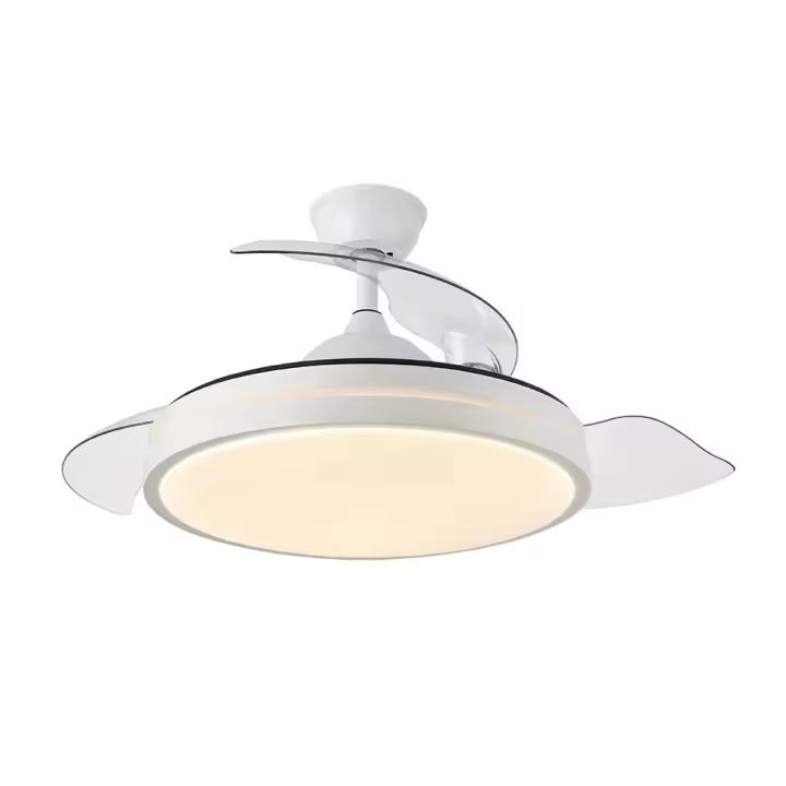 Ventilador de techo con luz Fabrilamp Dc Escorpion 59w Blanco 3aspas desplegables 107d 5960lm 3000-4000-6000k Remoto+ Temporizador+ Memoria - 1
