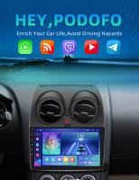 Podofo Radio de coche Android 2 Din para Nissan Qashqai 2006 2007 2008 2009 2010-2016 Carplay 8+128GB AI Voice WIFI+4G DSP GPS Navegación Multimedia Reproductor de Video - details 0