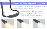 Luz De Lectura Portátil USB Recargable LED Flexible Y Mano Libre Para Libros Luz Nocturna De Amanecer Para Viajes Y Artesanías - details 7