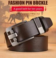 Cinturón De Cuero Genuino Para Hombres Con Hebilla De Alta Calidad Estilo Casual Cowboy Moda Negocios Cinturones De Cuero De Vaca - details 3