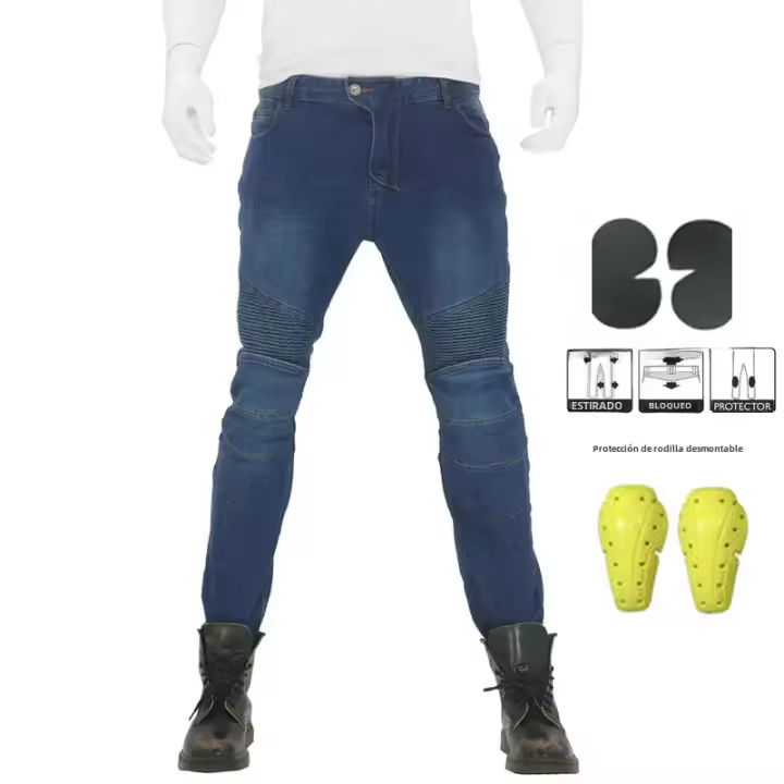 TK Pantalones de moto para hambres ovuiwen jeans protectores de equipamiento para ciclismo y motocross - 1