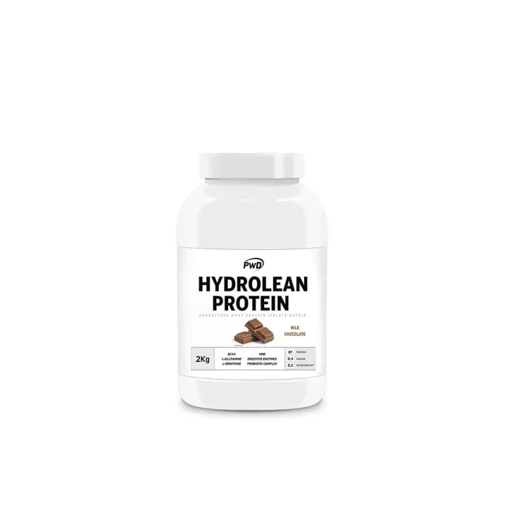 Proteína Hydrolean Chocolate | PWD Nutrition 1KG - 2KG Suplemento ideal para tus necesidades fitness en un delicioso sabor a chocolate - 1