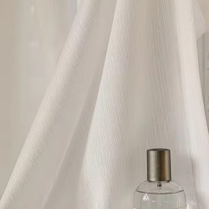 Cortina De Encaje Blanco Japonés Para Sala De Estar Y Balcones Translúcida Velocidad De Sombreado 1%-40% Sin Dobles Capas Estilo Japonés - 1