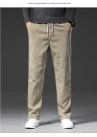 Pantalones Casuales De Corduroy Para Hombre Cintura Elástica Estilo Clásico Moda Comoda Talla Recta Negro Gris Caqui Primavera Otoño - details 8