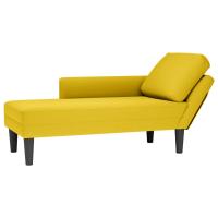vidaXL Tumbona con almohada y reposabrazo derecho terciopelo en color Negro/Azul/Gris oscuro y más - details 6