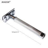 iRAZOR Afeitadora De Seguridad Clásica Pesada En Acero Inoxidable Con Doble Cuchilla Para Hombres Eliminación De Vello Wet Shaver 10 Hojas Para Cara Y Cuerpo - details 4
