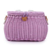 Cesta De Bicicleta Para Niños Accesorios De Bicicleta Hecha De Plástico Y Hilo Tela Adecuada Para Bicicletas Y Scooters Color Variado Tamaño Approx 18cm X 15cm X 13cm - details 13