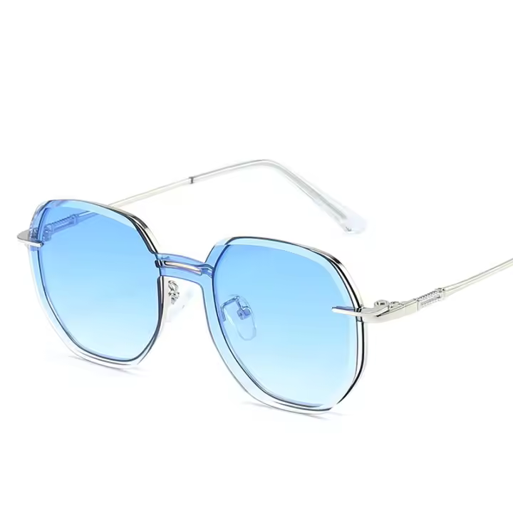 Gafas De Sol Removibles Para Hombres Y Mujeres Hexagonales Con Lentes Anti Luz Azul Para Computadora Gafas De Sol Rectangular Para Adultos - 1