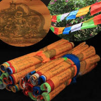 Bandeeras De Oración Budistas Coloridas Impresas 20 Hojas 5M Decoración Religiosa Para Jardín Suministros Tibeteros - details 1
