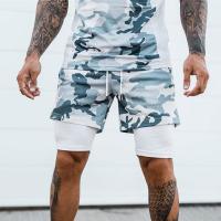 Shorts De Verano Para Hombre Con Impresión Transpirable 2 En 1 Fitness Running Quick Dry Shorts De Malla Para Bodybuilding - details 13