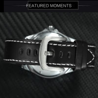 Reloj Mecánico Deportivo WINNER Skeleton En Cuero Militar Multíndice Con Fecha Resistente Al Agua Y Shock Para Hombre - details 5