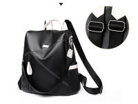 Mochila De Cuero Suave Para Mujer Antirrobo Con Cierre De Cremallera Casual Para Escuela Bolsa De Hombro Sencillo Verano - details 1