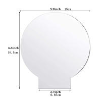 4 Pcs Hojas De Acrílico Transparentes Diferentes Redondas Cuadradas Corazón Pentágonas Panel Grueso 3.8 Mm Para DIY Display - details 3