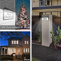Luz De Número De Casa Solar LED Impermeable Para Exterior Luz De Pared Sin Cable Decorativa Para Jardín Y Puerta Con Signo De Dirección - details 8
