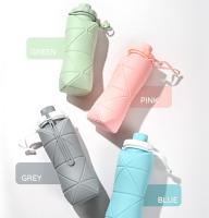 Botella De Deporte De Silicona Plegable Grande Para Camping Y Viajes Resistente Al Desbordamiento Y a La Microondas Con Correa - details 4