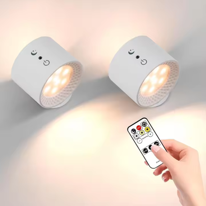 Lámpara de pared inteligente Indoor Everywhere Light 2.0, recargable por USB, luz blanca cálida, paquete de 2 - 1