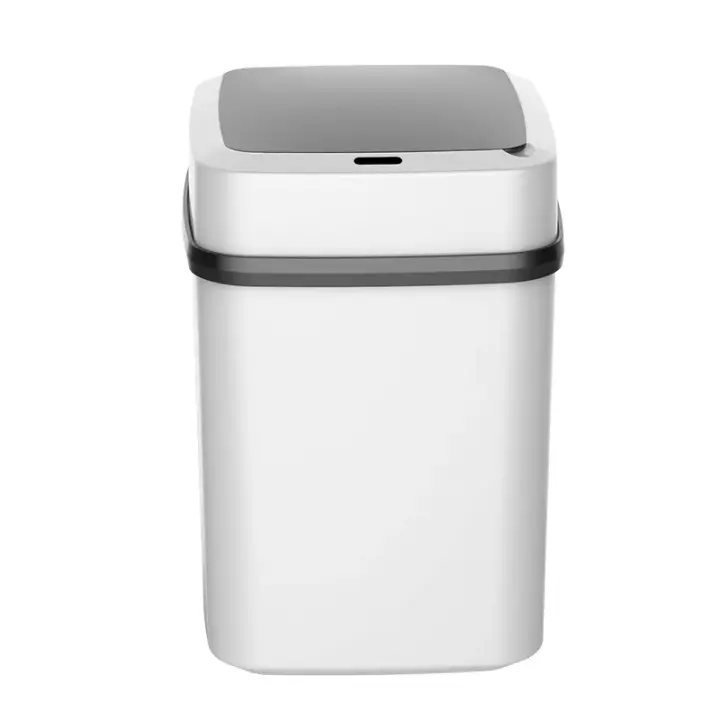 Bandeja Inteligente De 15L Con Sensor Automático Cubierta Impermeable Reciclaje Para Cocina Baño Hogar Contenedor De Basura Ecológico Rectangular - 1