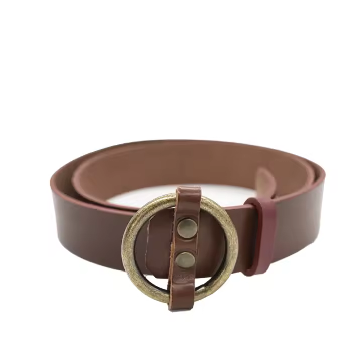 LADRAN GAUCHO - Cinturón para Hombre y Mujer de Cuero PREMIUM CLASIC HEBILLA REDONDA Exclusivo Hecho a Mano de Alta Calidad y Durabilidad - 1