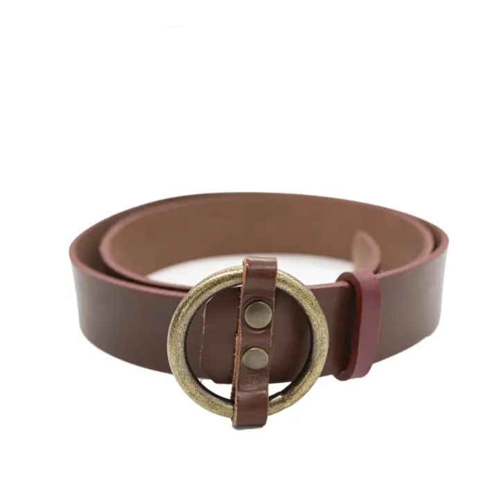 LADRAN GAUCHO - Cinturón para Hombre y Mujer de Cuero PREMIUM CLASIC HEBILLA REDONDA Exclusivo Hecho a Mano de Alta Calidad y Durabilidad - 1