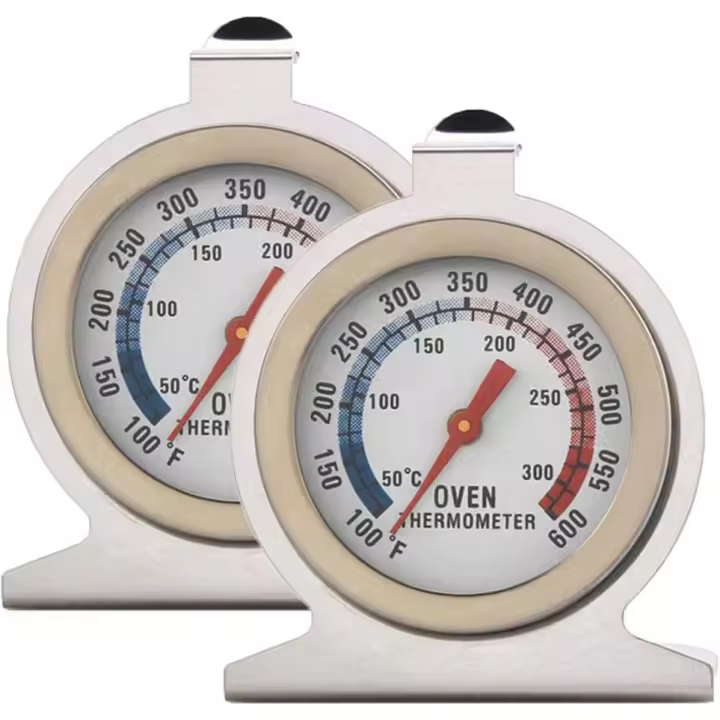 Termómetro para horno de cocina, paquete de 2 Termómetro portátil para horno con dial de acero inoxidable Temperatura 50-300 ℃ - 1