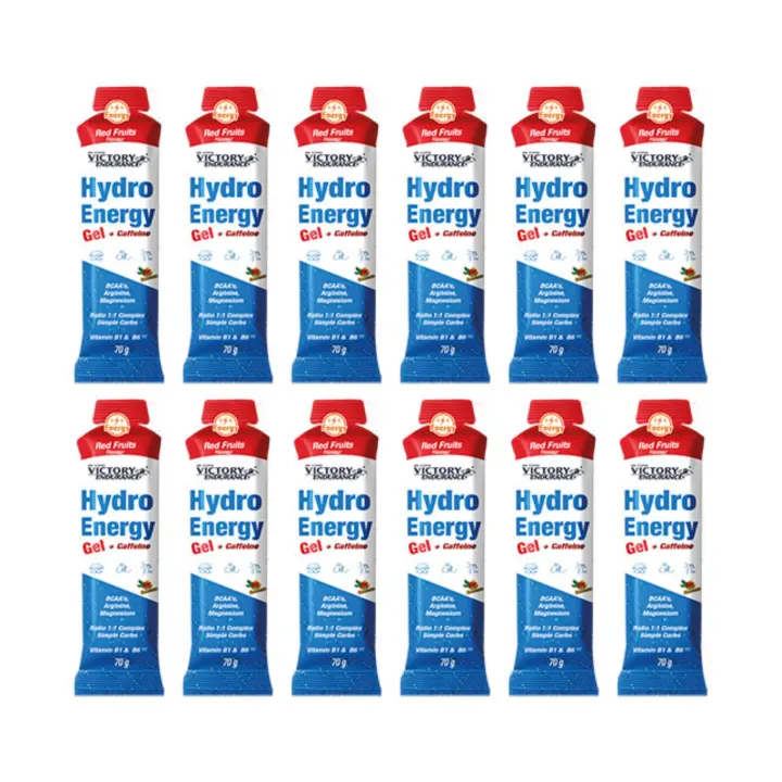 VICTORY ENDURANCE HYDRO ENERGY GEL PACK12 GELES X 70 GR SABOR FRUTOS ROJOS - 1