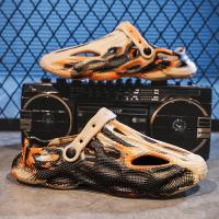 Sandalias De Verano Para Hombre Y Mujer Con Patrón De Camuflaje Plataforma Exterior Zapatillas De Playa Suaves EVA Para Interior Casa Sandalias De Tacón Plano Estilo Casual - details 9