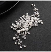 Miallo Adorno De Boda Moda Hecho a Mano Con Cristales Y Perlas Peine Para Cabello Clip Joyería De Novia Accesorios Para El Cabello Ornamentos De La Cabeza - details 4