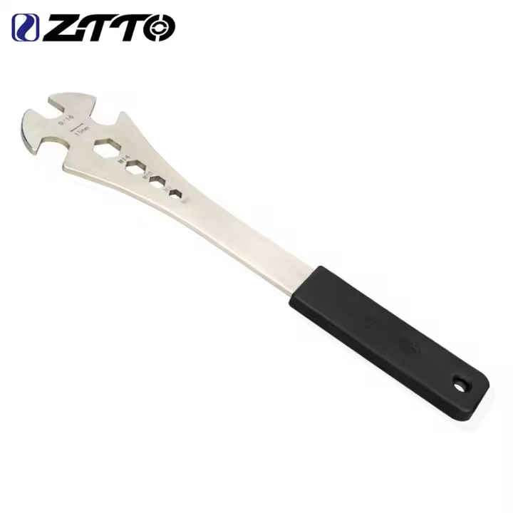 Llave De Pedal De Bicicleta ZTTO 6 En 1 Multifuncional Herramienta De Reparación De Pedal MTB Llave De Eje De Bicicleta 9/16 Pulgada 15mm De Espesor 4mm - 1